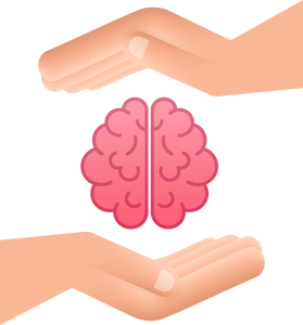 Psychology, emotion and psychotherapy concept. Human hand ho